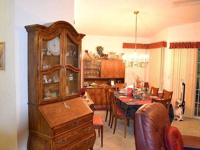 8321 SW 108th Place Rd, Ocala, FL 34481 - dining space with a chandelier and light carpet