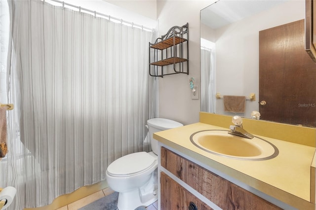 4467 SW Channel Heights Ct, Dunnellon, FL 34431 - full bath with vanity, toilet, and tile patterned flooring