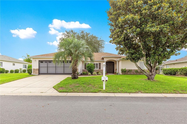 13715 SE 88th Ct, Summerfield, FL 34491 - ranch-style home with driveway, an attached garage, and a front yard