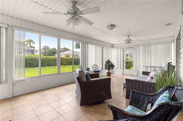 13715 SE 88th Ct, Summerfield, FL 34491 - sunroom with ceiling fan
