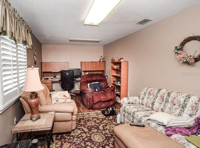 6190 SW 84th Pl, Ocala, FL 34476 - living room with a textured ceiling and an office area