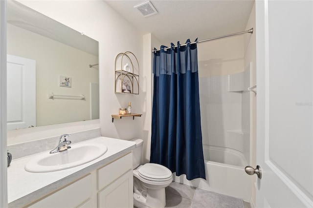 32 Hickory Course Loop, Ocala, FL 34472 - full bathroom with toilet, vanity, shower / tub combo, and tile patterned floors