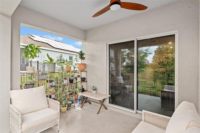 32 Hickory Course Loop, Ocala, FL 34472 - balcony with a ceiling fan