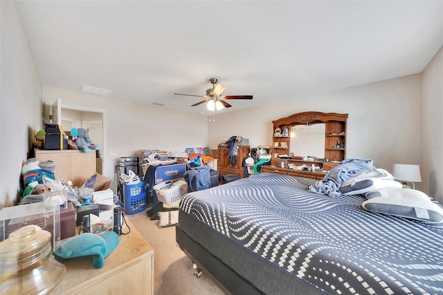 3418 SW 155th Pl, Ocala, FL 34473 - bedroom featuring carpet floors and a ceiling fan