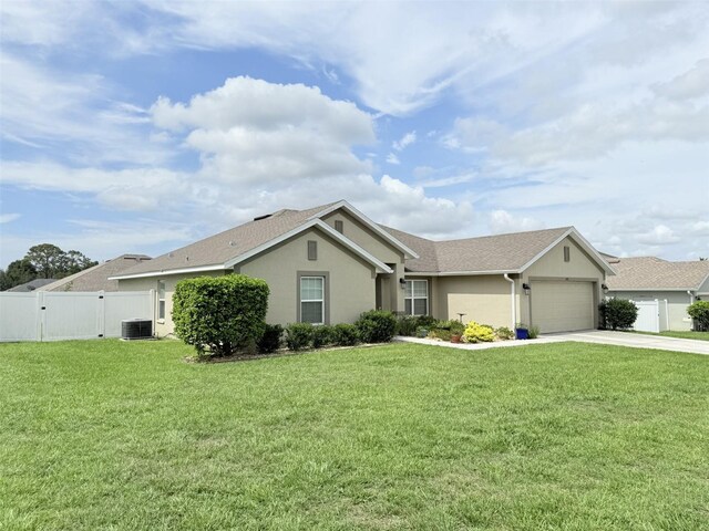 186 NW 44th St, Ocala, FL 34475 - ranch-style house with concrete driveway, a garage, a gate, and stucco siding