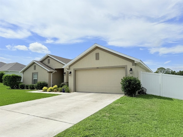 186 NW 44th St, Ocala, FL 34475 - ranch-style house with a garage, stucco siding, and concrete driveway