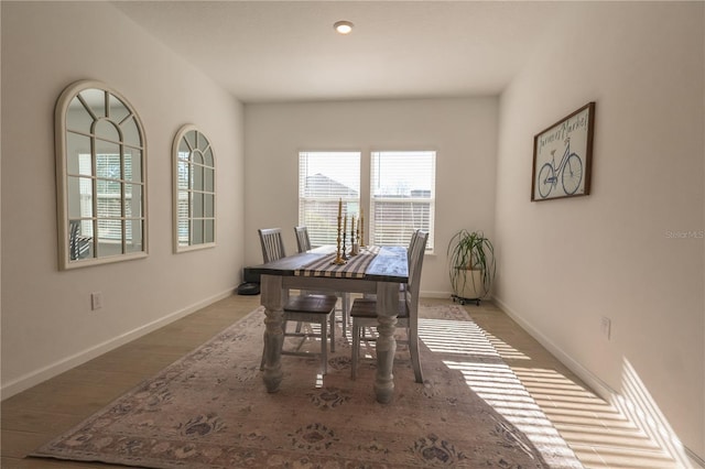19551 SW 77th Loop, Dunnellon, FL 34432 - dining area with baseboards and wood finished floors