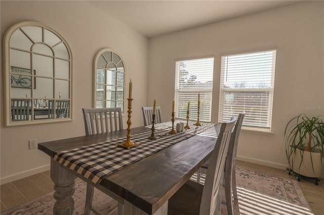 19551 SW 77th Loop, Dunnellon, FL 34432 - dining area featuring baseboards and wood finished floors
