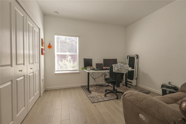19551 SW 77th Loop, Dunnellon, FL 34432 - home office with wood finished floors and baseboards