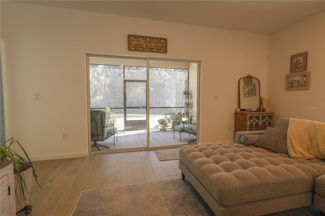 19551 SW 77th Loop, Dunnellon, FL 34432 - living area featuring wood finished floors and baseboards