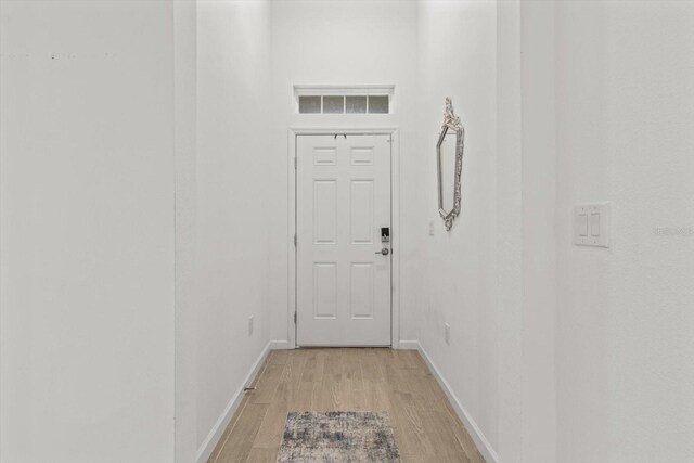 19551 SW 77th Loop, Dunnellon, FL 34432 - doorway featuring light wood-style floors and baseboards