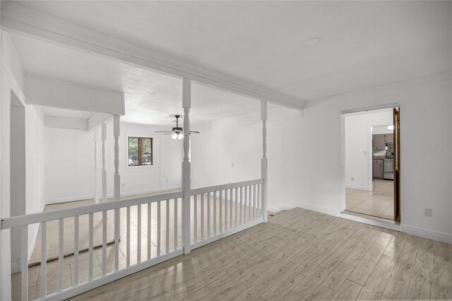 3331 SE 4th St, Ocala, FL 34471 - unfurnished room featuring a ceiling fan, wood finished floors, and baseboards