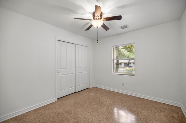 3331 SE 4th St, Ocala, FL 34471 - unfurnished bedroom featuring baseboards, a closet, and ceiling fan