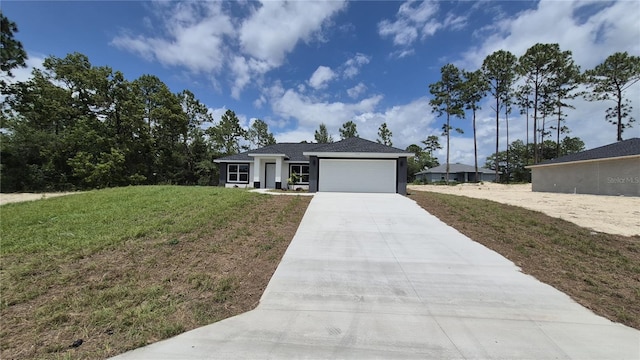 717 Marion Oaks Mnr, Ocala, FL 34473 - single story home with an attached garage, concrete driveway, and a front lawn