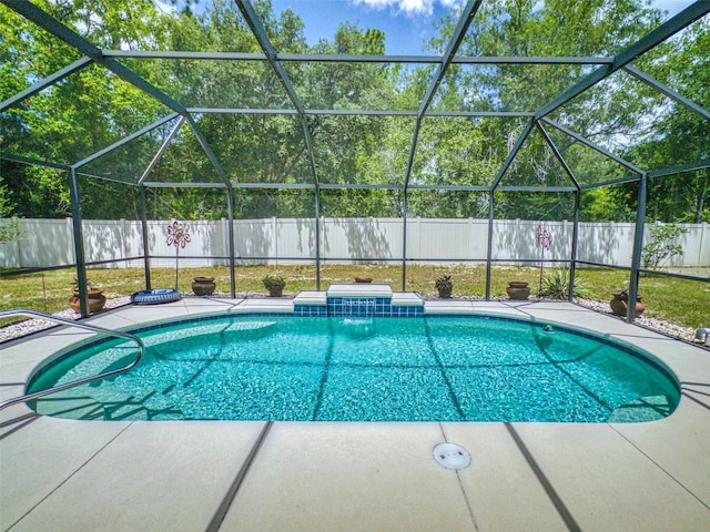 8080 N Susan Ave, Dunnellon, FL 34433 - view of pool featuring a fenced backyard, a lanai, and a patio