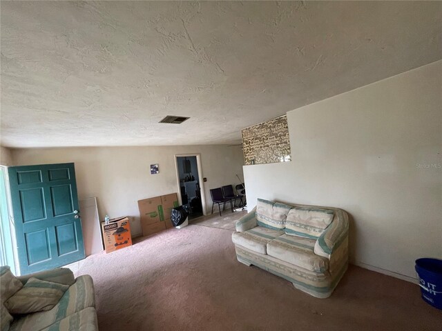 104 S Jeffery St, Beverly Hills, FL 34465 - living room with carpet floors and a textured ceiling