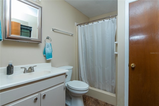 126 SW Mockingbird Way, Lake City, FL 32024 - bathroom featuring toilet, vanity, and curtained shower