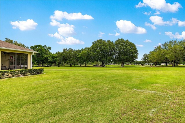 9551 SW 92nd Ter, Ocala, FL 34481 - view of grassy yard featuring a ceiling fan
