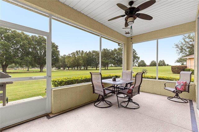 9551 SW 92nd Ter, Ocala, FL 34481 - sunroom featuring healthy amount of natural light and ceiling fan