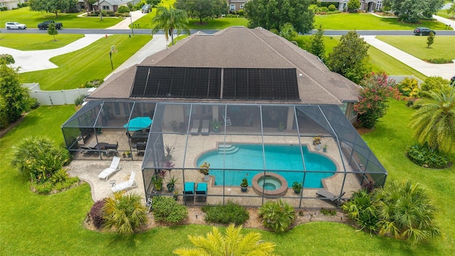 3986 SE 43rd Cir, Ocala, FL 34480 - view from above of property with a pool