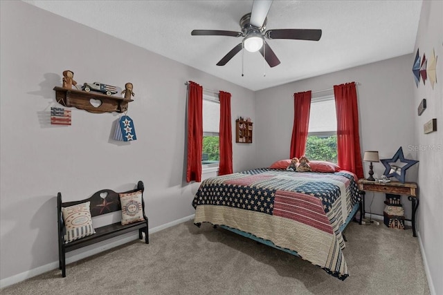 460 E Haines Blvd, Lake Alfred, FL 33850 - bedroom featuring carpet floors, ceiling fan, and baseboards
