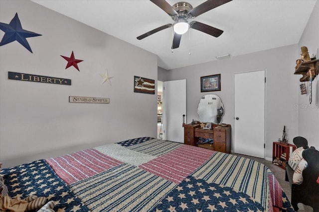460 E Haines Blvd, Lake Alfred, FL 33850 - carpeted bedroom featuring ceiling fan
