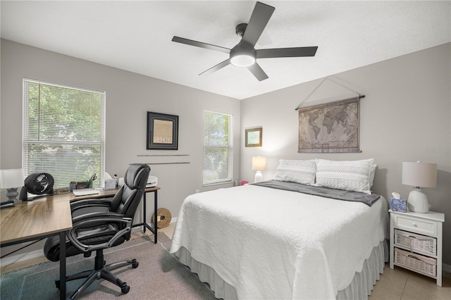 11326 SE 175th Pl, Summerfield, FL 34491 - bedroom featuring multiple windows, an office area, and ceiling fan