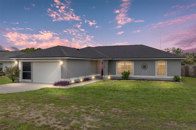 63 Walnut Crse, Ocala, FL 34480 - single story home featuring a garage, stucco siding, concrete driveway, and a shingled roof