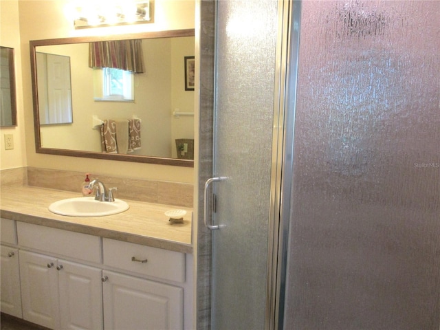14695 SW 112th Cir, Dunnellon, FL 34432 - bathroom with vanity and a shower with door