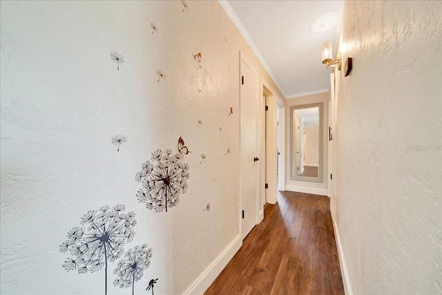 6511 SE 25th Ave, Ocala, FL 34480 - hall with wood finished floors, ornamental molding, and baseboards
