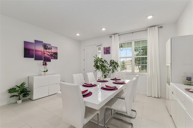8802 SW 79th Loop, Ocala, FL 34481 - dining space featuring light tile patterned floors, recessed lighting, and baseboards