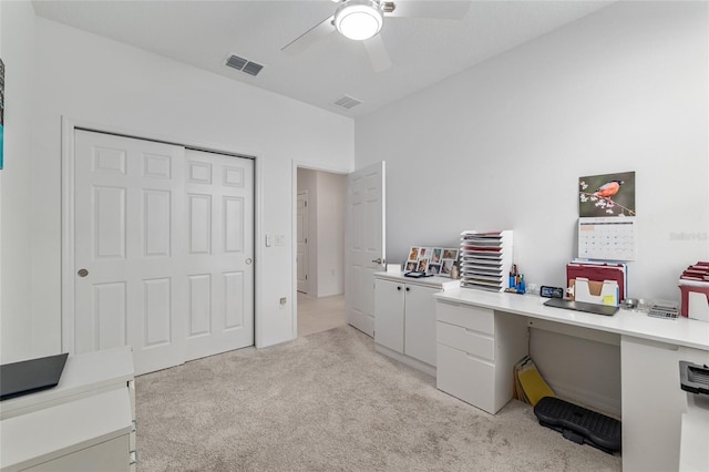 8802 SW 79th Loop, Ocala, FL 34481 - office area with light colored carpet and a ceiling fan