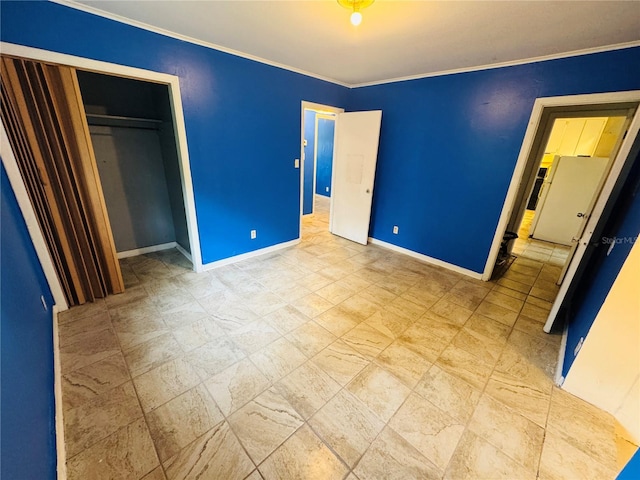1051 SE 28th Rd, Ocala, FL 34471 - unfurnished bedroom with baseboards, crown molding, and a closet