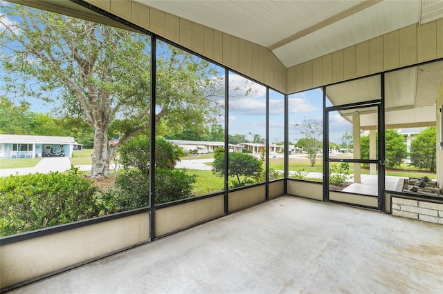 10012 SW 88th Ct, Ocala, FL 34481 - unfurnished sunroom with vaulted ceiling