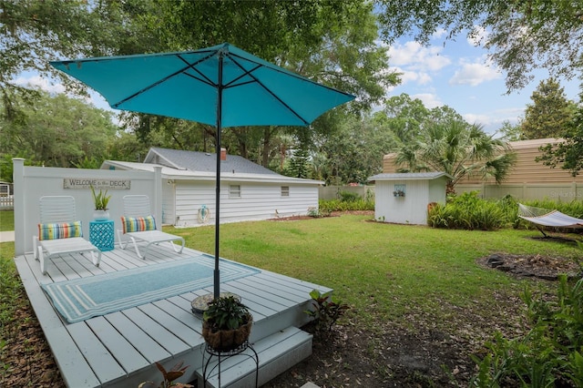 12335 SE 130th Ct, Ocklawaha, FL 32179 - view of yard featuring a wooden deck