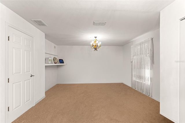 5445 NE Anthony Rd, Ocala, FL 34475 - carpeted empty room featuring a chandelier and baseboards