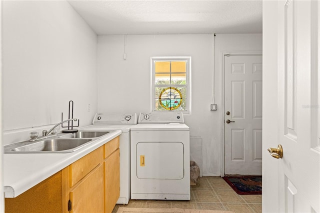 5445 NE Anthony Rd, Ocala, FL 34475 - laundry room with separate washer and dryer, cabinet space, and light floors