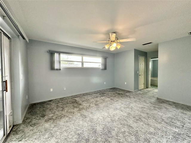 2020 W Snowy Egret Pl, Citrus Springs, FL 34434 - empty room featuring ceiling fan, carpet, and baseboards