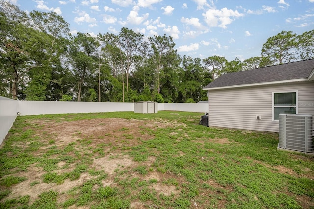 5063 SE 168th Ter, Ocklawaha, FL 32179 - fenced backyard featuring central air condition unit and view of wooded area