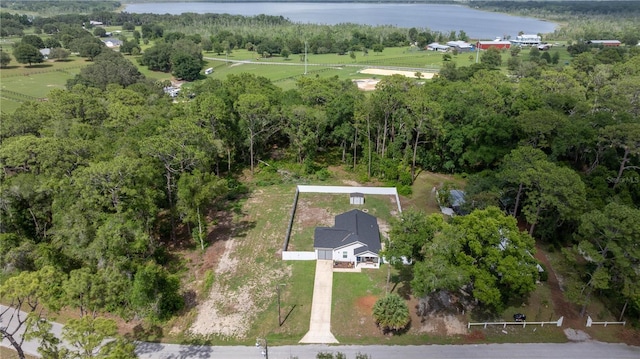 5063 SE 168th Ter, Ocklawaha, FL 32179 - aerial overview of property's location with a large body of water and a heavily wooded area