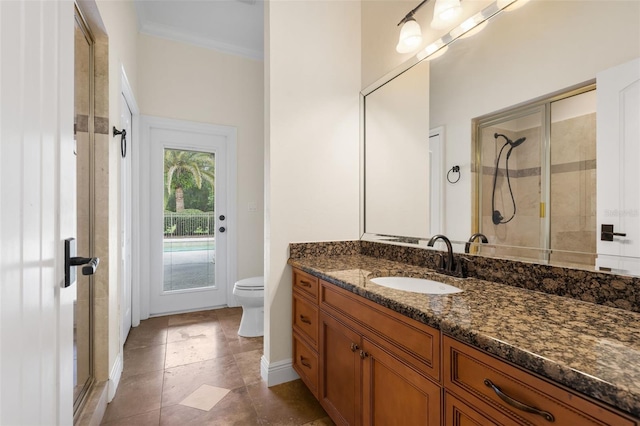 659 NW 155th Way, Newberry, FL 32669 - full bath with a shower stall, vanity, and tile patterned flooring