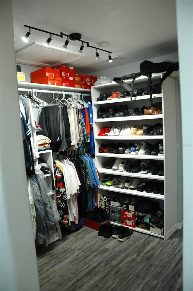 14126 Greater Pines Blvd, Clermont, FL 34711 - walk in closet with wood finished floors