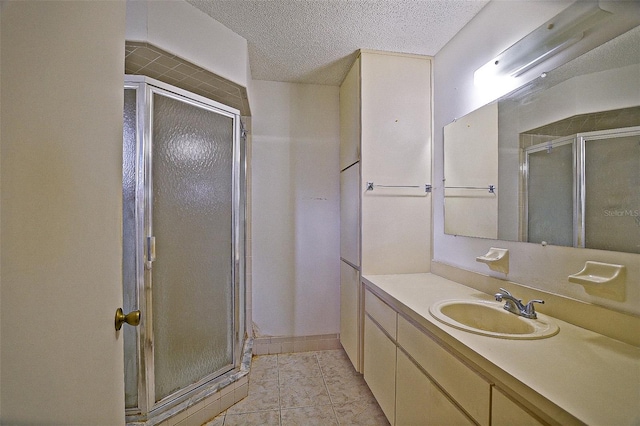 10699 SE 178th St, Summerfield, FL 34491 - full bathroom with a stall shower, vanity, and a textured ceiling