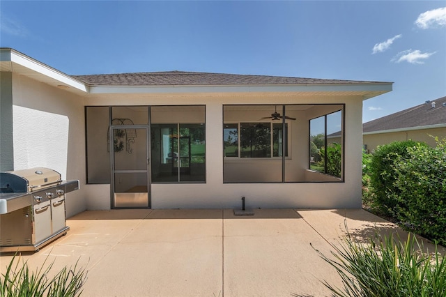 9805 SW 95th Loop, Ocala, FL 34481 - view of patio featuring a ceiling fan