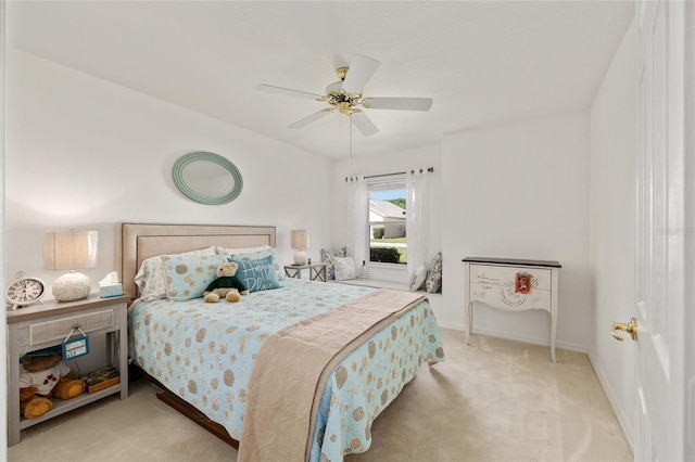 11051 SW 73rd Ct, Ocala, FL 34476 - bedroom with carpet flooring, baseboards, and ceiling fan