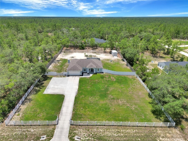 12392 SW 85th Pl, Dunnellon, FL 34432 - aerial view of property and surrounding area with a heavily wooded area