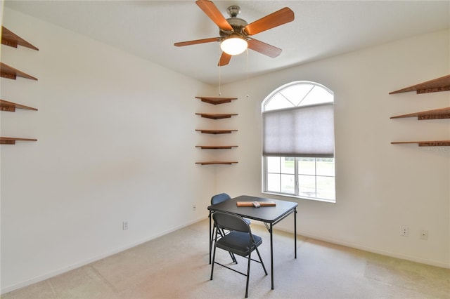 5551 NW 25th Loop, Ocala, FL 34482 - office area featuring a ceiling fan and light colored carpet