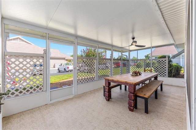 8554 SW 63rd Ct, Ocala, FL 34476 - sunroom with plenty of natural light, outdoor dining space, and a ceiling fan