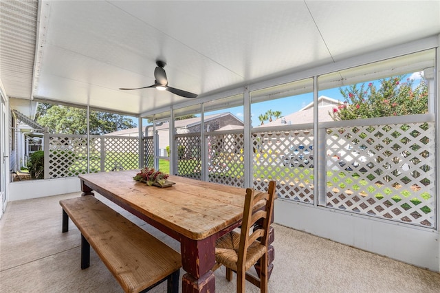 8554 SW 63rd Ct, Ocala, FL 34476 - sunroom / solarium featuring ceiling fan and outdoor dining area