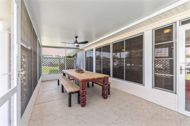 8554 SW 63rd Ct, Ocala, FL 34476 - sunroom with outdoor dining space and ceiling fan